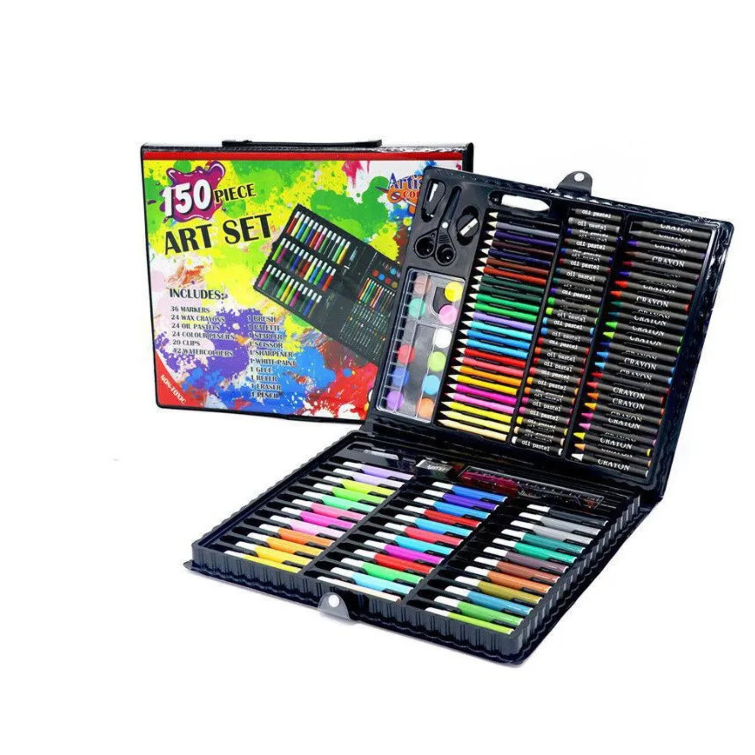Genérico - Set Juego De Arte Con Maleta Y Colores 150 Pcs Multicolor