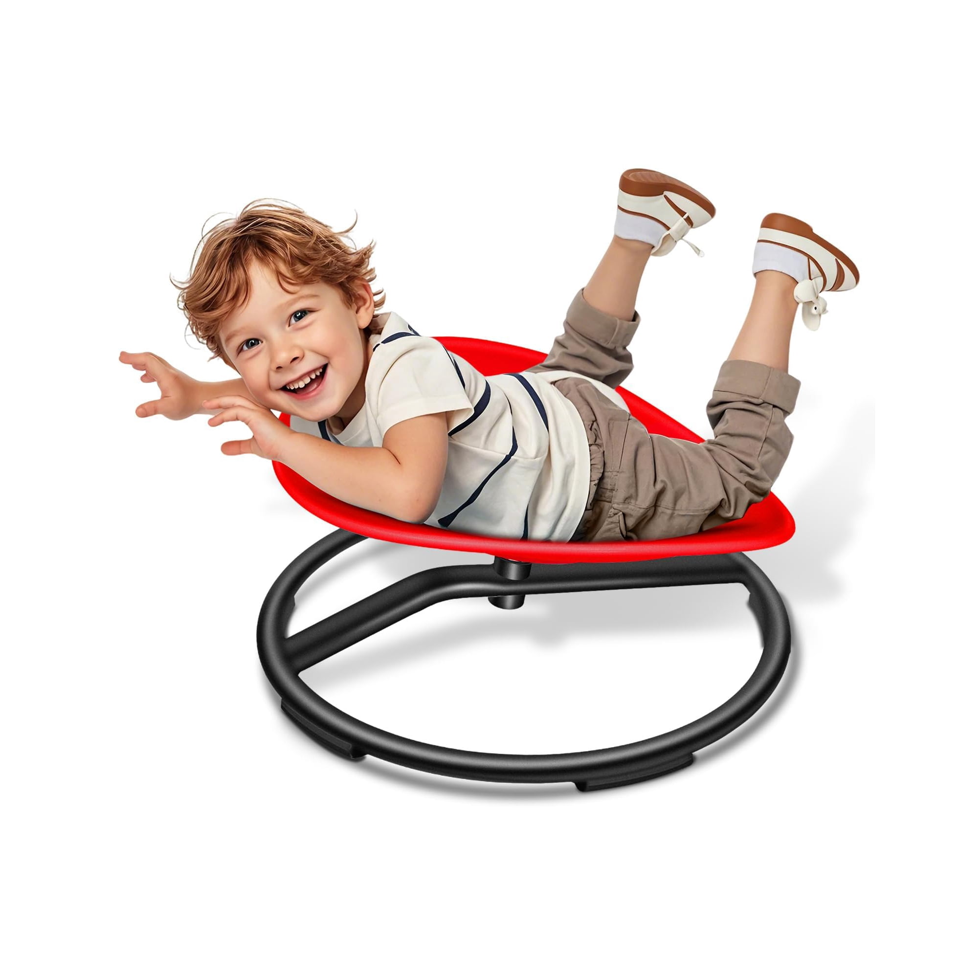 Silla Giratoria Sensorial Feruerw Para Niños Autistas, 100 Kg, Roja 3+