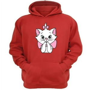 Genérico - Polerón Canguro Gatos Aristócratas Rojo Talla M Unisex