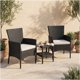 thumbnail image 5 of Juego De Terraza Rattan 2 Sillones Mesa Auxiliar Y Cojines Negra, 5 of 8