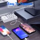 thumbnail image 5 of Cargador USB KingFuture, 10 puertos, 50 W, 12 A, cargador de pared USB inteligente, 5 of 7