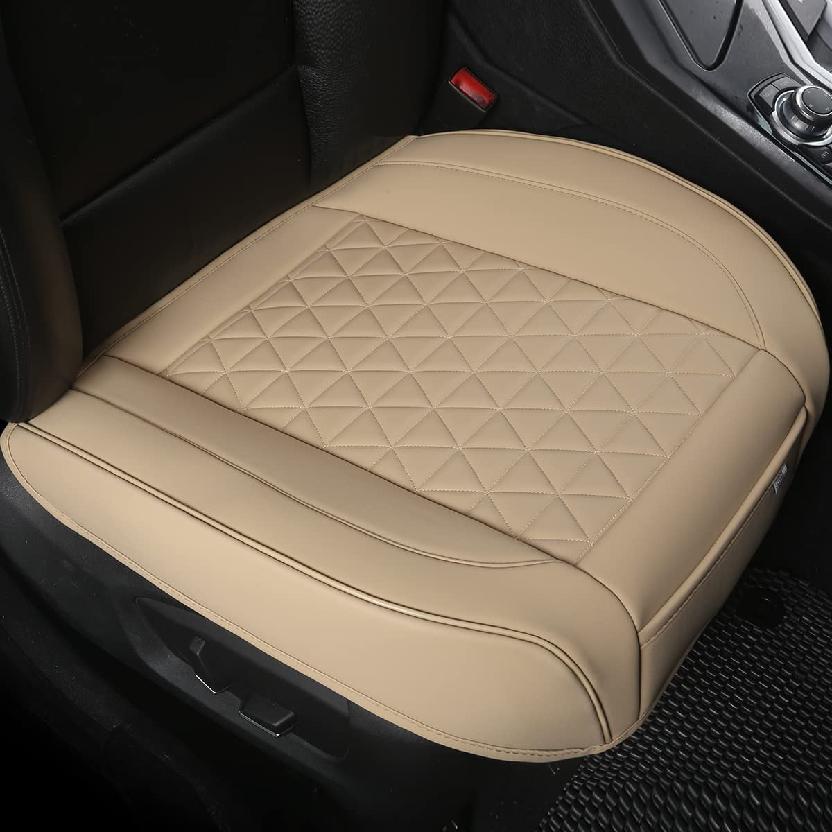 Funda De Asiento De Coche Black Panther Luxury, Piel Sintética, Beige, 1 Unidad