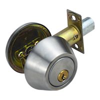 Magideal - Cerradura De Puerta Con Cerrojo Con Llaves Cerradura De Seguridad De Cilindro Doble Manijas De Puerta Perillas Cerradura De Cerrojo Moderna Forma Forma Forma Plata