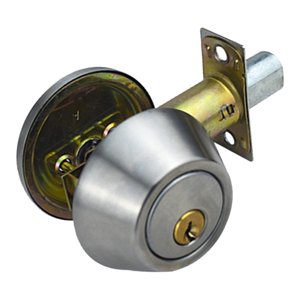 Magideal - Cerradura De Puerta Con Cerrojo Con Llaves Cerradura De Seguridad De Cilindro Doble Manijas De Puerta Perillas Cerradura De Cerrojo Moderna Forma Forma Forma Plata