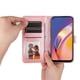 thumbnail image 5 of Funda tipo cartera FOXDOCK para OPPO Reno 5F , diseño girasol en relieve, cuero PU, cierre magnético, soporte y tarjetero, 5 of 5