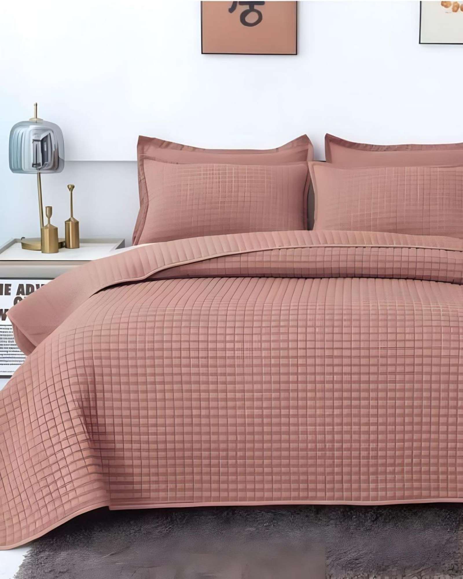 Imac Hogar - Cobertor De Lujo Quilt Verano 2 Plazas Rosa