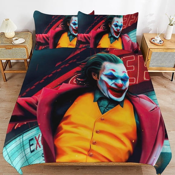Juego De Ropa De Cama Joker Funda De Cama Linda Estampado 3d De Dibujos Animados De Anime Ligero Para Decoración De Habitaciones 1 Funda Nórdica Y 2 Almohadas Para Niños Y Niñas 8670