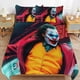 thumbnail image 1 of Juego de ropa de cama Joker, funda de cama linda, estampado 3D de dibujos animados de anime, ligero, para decoración de habitaciones, 1 funda nórdica y 2 almohadas, para niños y niñas, 86"70, 1 of 3