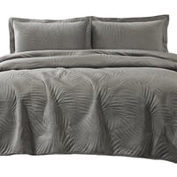 Mallorca - Quilt Liso Velvet Ibiza Gris Acero 1,5 Plazas