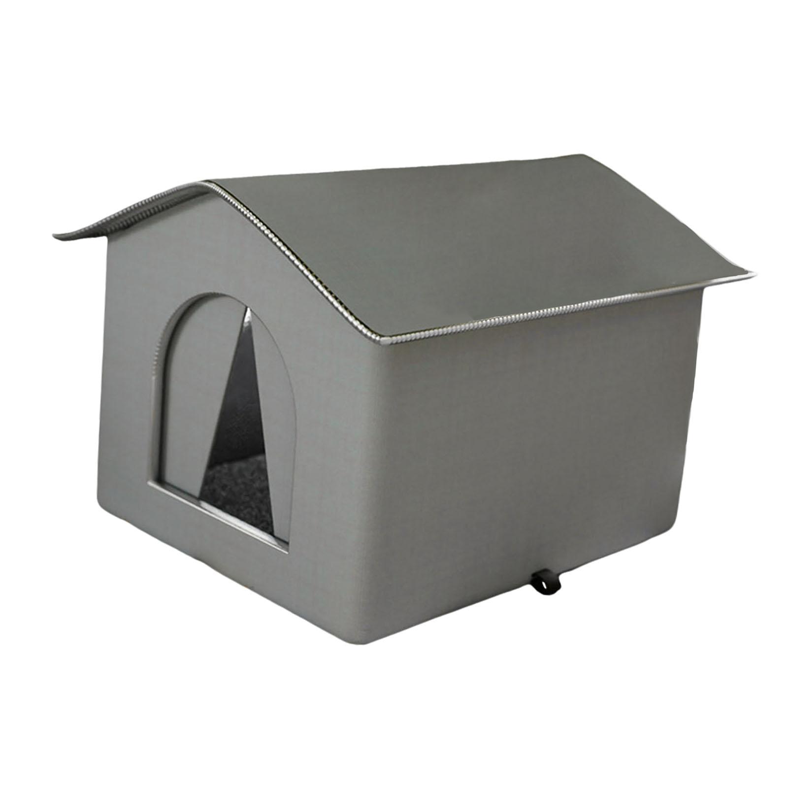 Ioensy - Casa Para Gatos Al Aire Libre, Cama Para Perros, Casa Para Perros, Refugio Cálido Y Aislado Para Gatos Callejeros, Color Gris S