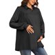 thumbnail image 4 of INSPIRE CHIC Blusa de Maternidad para el Trabajo Cuello de Punta Camisa de Oficina con Botones Talla Extra Grande Negro, 4 of 6