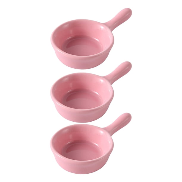 para sumergir, recipiente para condimentos, plato de cerámica reutilizable para doméstica, plato para condimentos, para condimentos, pequeño rosa