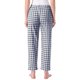 thumbnail image 3 of Pantalones de pijama de cuadros para mujeres con cintura elástica y bolsillos, pantalones largos para dormir y descansar, XS, cuadros azules, 3 of 5