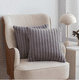 thumbnail image 3 of Pack 2 fundas de cojín super suave líneas decoración 43x43 cm color gris, 3 of 3