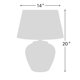 thumbnail image 2 of Lámpara de mesa Nourison 51 cm con pantalla cerámica blanca y beige, 2 of 7