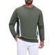 thumbnail image 1 of INSPIRE CHIC Sudadera casual de hombre con cuello redondo, manga larga, bloque de color, para entrenamiento, talla L, gris, 1 of 6