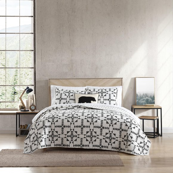 Juego de colcha Eddie Bauer Reversible Cotton Queen, 3 piezas