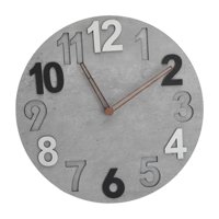 Bothyi - Reloj De Pared Colgante Con Adorno De 12 Pulgadas Para Oficina, Comedor, Sala De Estar, Gris