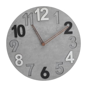 Bothyi - Reloj De Pared Colgante Con Adorno De 12 Pulgadas Para Oficina, Comedor, Sala De Estar, Gris