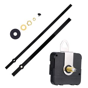 Magideal - Kits De Mecanismo De Movimiento De Reloj De Pared Que Funcionan Con Pilas, Kit De Motor De Reloj De Repuesto, Accesorios, Timbre De Movimiento Con Man 1 Par De Manos Negras