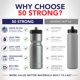 thumbnail image 3 of Botella 50 Strong 620 ml (6 unidades) plateada sin BPA, 3 of 9
