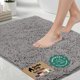 thumbnail image 1 of Alfombra de baño GORILLA GRIP 178 × 61 cm gris chenille absorbente, 1 of 9