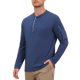 thumbnail image 5 of Camisetas Henley de Hombre de Manga Larga Casual con Botones de Algodón Pullover Camiseta 3XL Azul Marino, 5 of 6