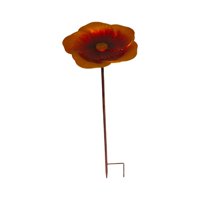 Ioensy - Comederos Para Pájaros Con Estaca, Baños En Forma De Flor Para Patio, Césped, Patio Trasero, Color Marrón Dorado