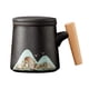 thumbnail image 1 of Taza De Té De Cerámica Con Asa, Taza De Té, Café, Té, Taza De Leche Para Tienda, Hogar, Café, Negro, 1 of 3