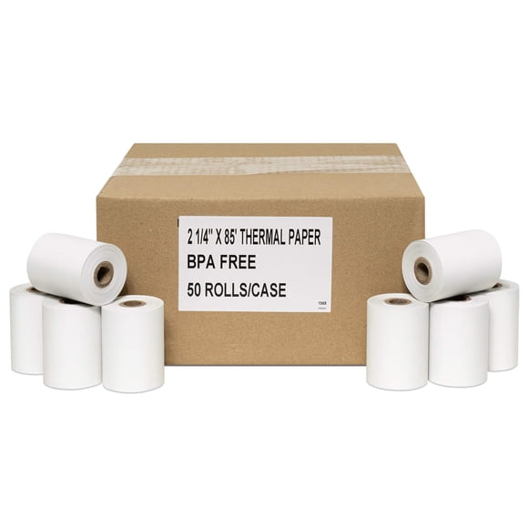 Rollos de papel térmico para recibos POS PosPaperRoll 57 x 25 mm, 26 m