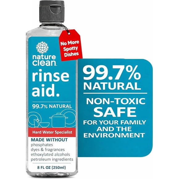 Abrillantador para lavavajillas Nature Clean sin manchas 250 ml, paquete de 1