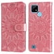 thumbnail image 1 of Funda tipo cartera FOXDOCK para Realme C25Y , diseño girasol en relieve, cuero PU, cierre magnético, soporte y tarjetero, 1 of 5