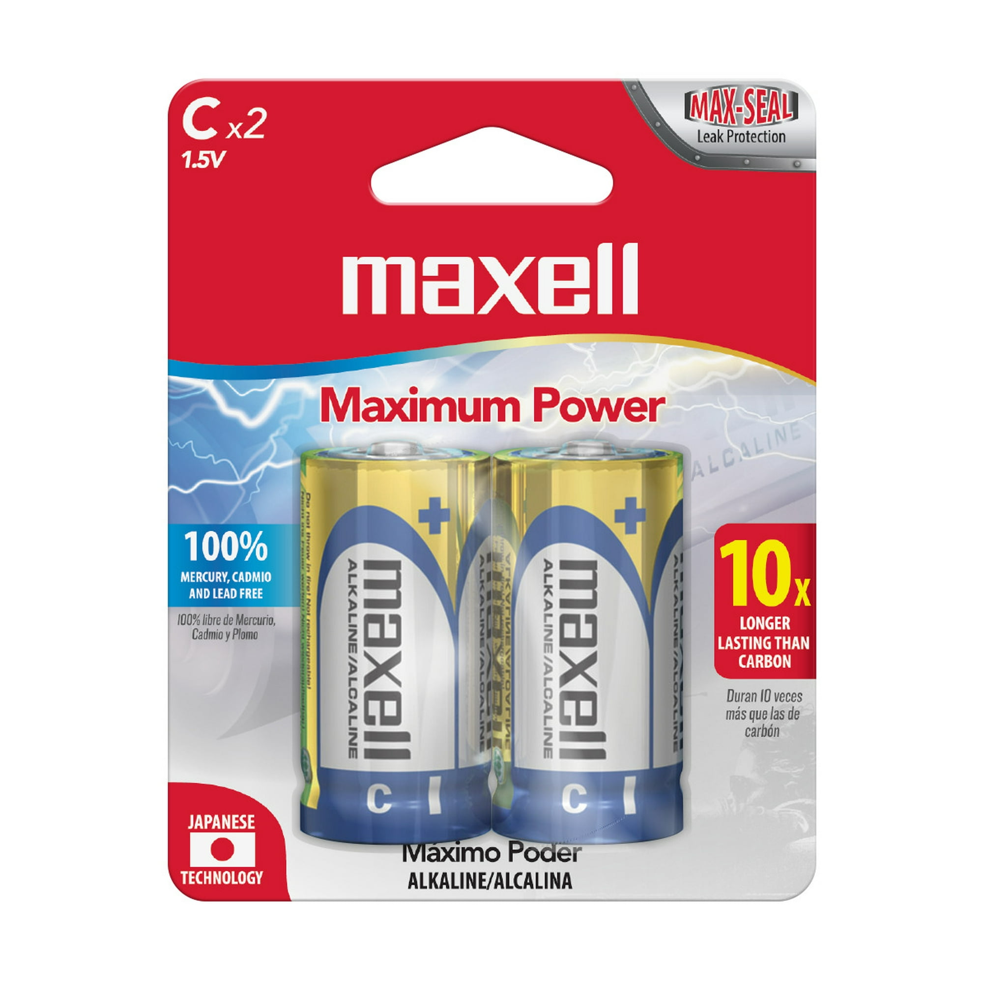 Pack 2 Pilas Alcalinas Maxell Tipo C