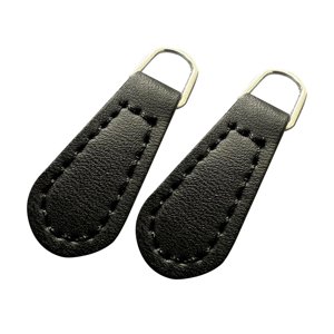 Magideal - 2 Tiradores De Cremallera, Cabezales De Cremallera, Pu, Tiradores De Repuesto, Tiradores De Cremallera Para Equipaje, Baúl, Mochilas, Bolsos, Ropa Negro