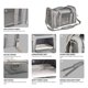thumbnail image 3 of Transportín para mascotas Henkelion para perros y gatos de hasta 7 kg, color gris, 3 of 9