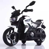 Tienda El Garage - Moto Eléctrica Pequeña Para Niños Blanca – 6V 1 Motor + Música Y Mp3