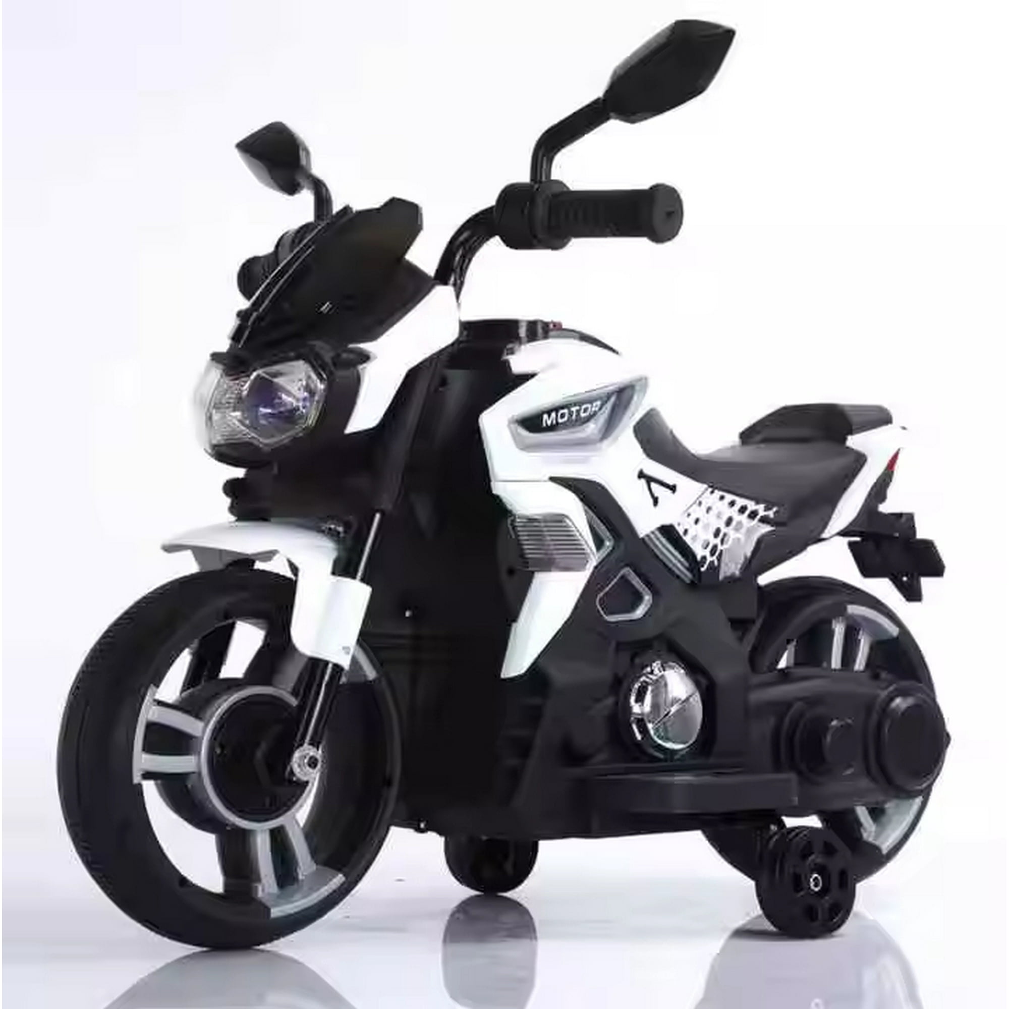 Tienda El Garage - Moto Eléctrica Pequeña Para Niños Blanca – 6v 1 Motor + Música Y Mp3