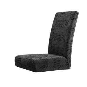 Magideal - Funda De Asiento Decorativa, Impermeable, Elástica, Fundas Antideslizantes Para Silla, Fundas Para Silla Para Banquete, Boda, Hotel, Negro Y Gris
