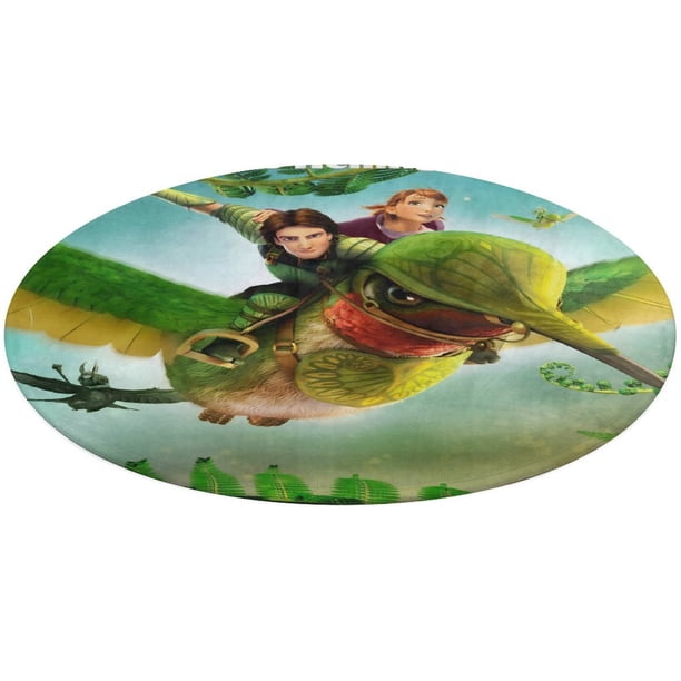 Epic: El Reino Secreto Alfombra Redonda de Felpa Coral, Antideslizante, No Desprende Pelusas, Lavable y Duradera para Salón, Dormitorio y Habitación de Niños 60cm