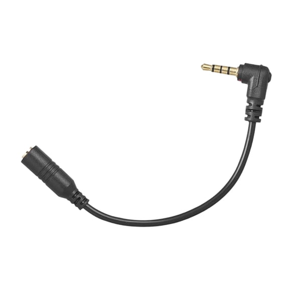 3,5 mm 3 polos TRS hembr 4 polos mcho Cble de micrófono Convertidor de cble uxilir de 90 grdos Cble de extensión de pr cámr