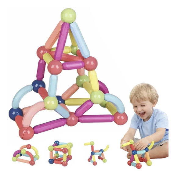 Bloques Magnéticos Sticks Construcción 66 Pcs Juguete Niños
