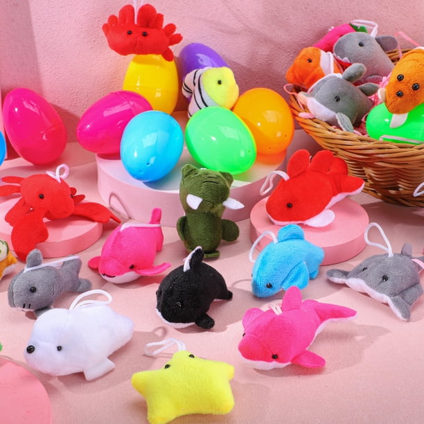 Huevos De Pascua Con Sorpresa – 24 Mini Peluches De Conejito – Rellenos Para Cestas – Ideal Para Fiestas, Escuelas Y Regalos Infantiles