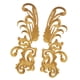 thumbnail image 1 of 2 piezas de , tela de decoración artesanal de costura, accesorios de disfraces, apliques adhesivos 3D DIY, para graduación, novia, vaq Oro, 1 of 5