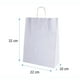 thumbnail image 2 of Bolsas De Papel Kraft Blanco con manilla 22x32 (50 Unidades), 2 of 4