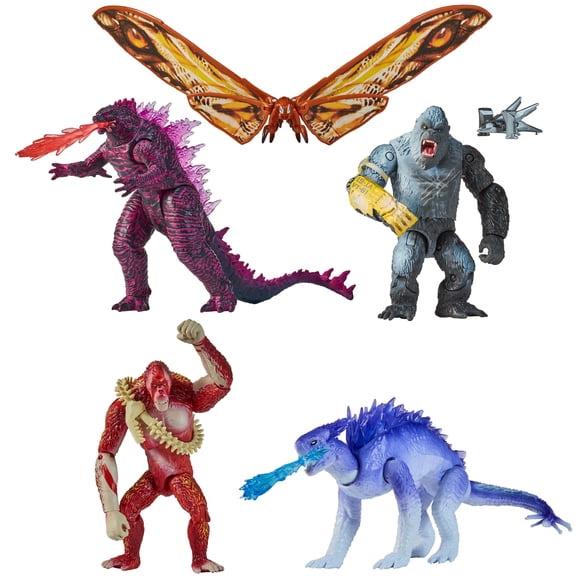 Figuras De Juguete Playmates Godzilla X Kong Paquete De 5