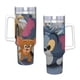thumbnail image 4 of Tom y Jerry Vaso aislado de acero inoxidable con asa, diseño temático, regalo para familia, amigos y fans; incluye pajita y encaja en el portavasos estándar, 40 oz, 4 of 6
