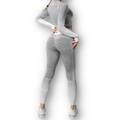 Conjunto De Fitness De Gimnasio De 2 Piezas Wild Travel Blanco