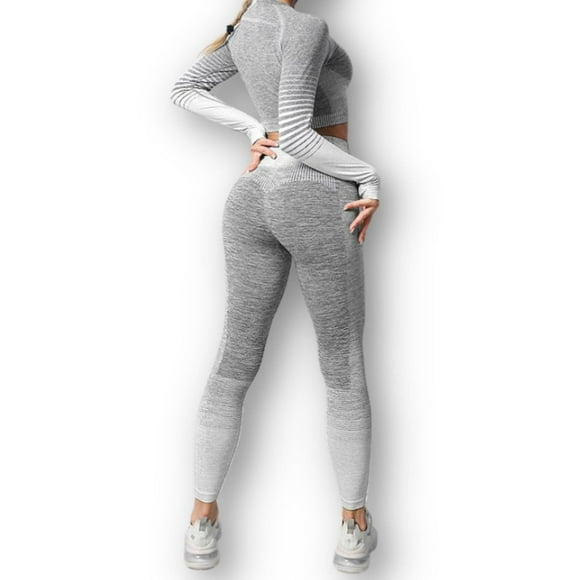 Conjunto de fitness de gimnasio de 2 piezas Wild Travel Blanco