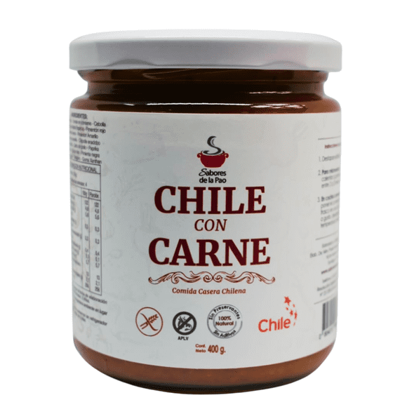 Chile con carne sin gluten platos preparados listos para consumir 400g