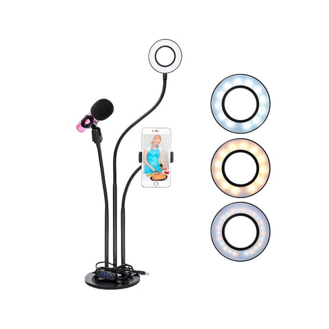 Concepts Life - Soporte Aro De Luz Led 3 En 1